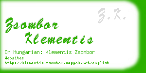 zsombor klementis business card